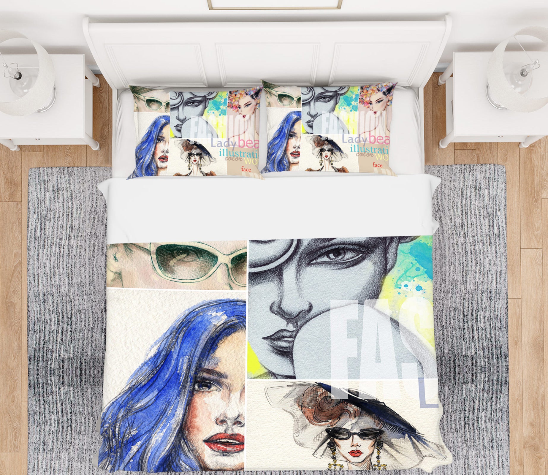 3D Woman Eyes 005 Bed Pillowcases Quilt