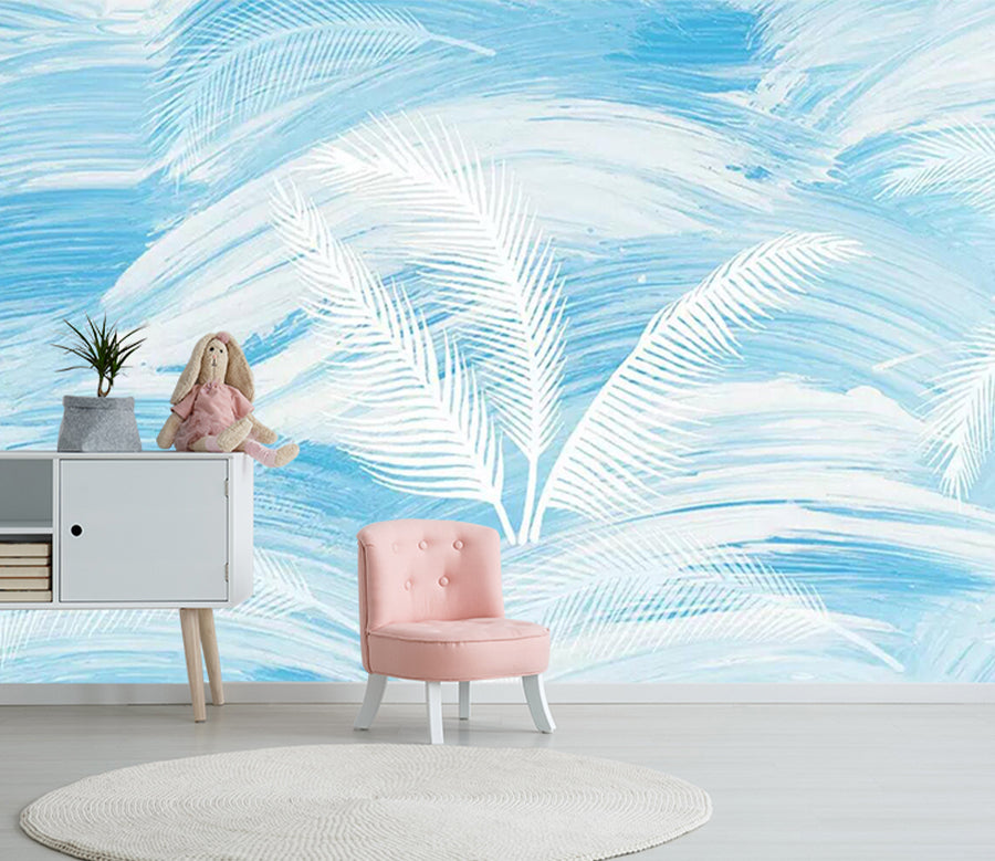 3D White Goose Feather WC779 Wall Murals