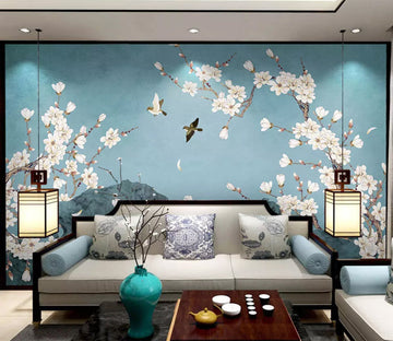 3D Flower Bird WC95 Wall Murals Wallpaper AJ Wallpaper 2 