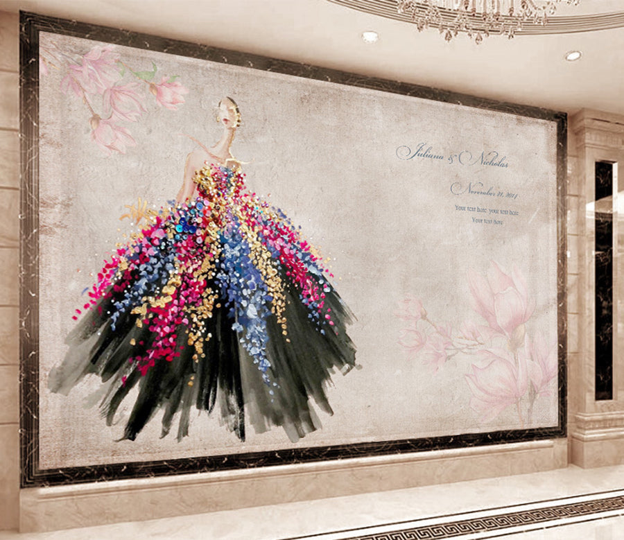 3D Colored Flower WG136 Wall Murals