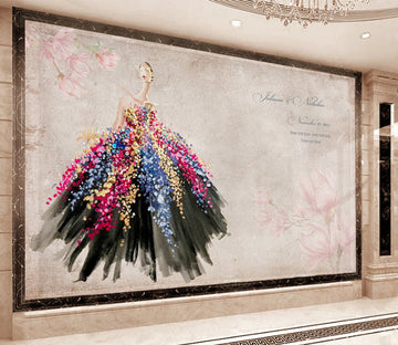 3D Colored Flower WG136 Wall Murals