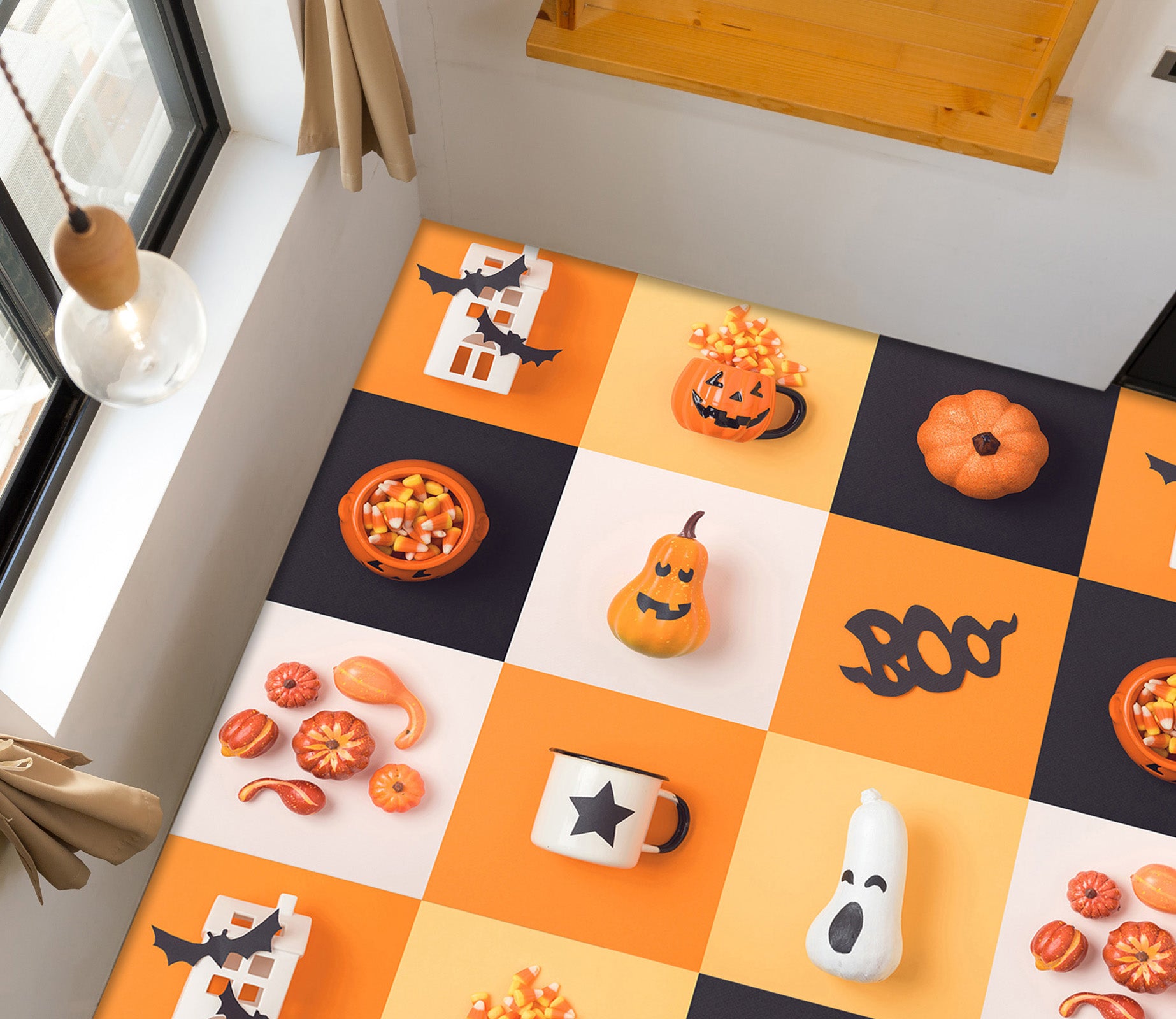 3D Fruit Grid 017 Floor Mural  Self-Adhesive Sticker Bathroom Non-slip Waterproof Flooring Murals