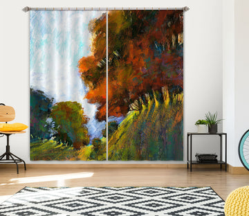 3D Sunny Forest 214 Michael Tienhaara Curtain Curtains Drapes