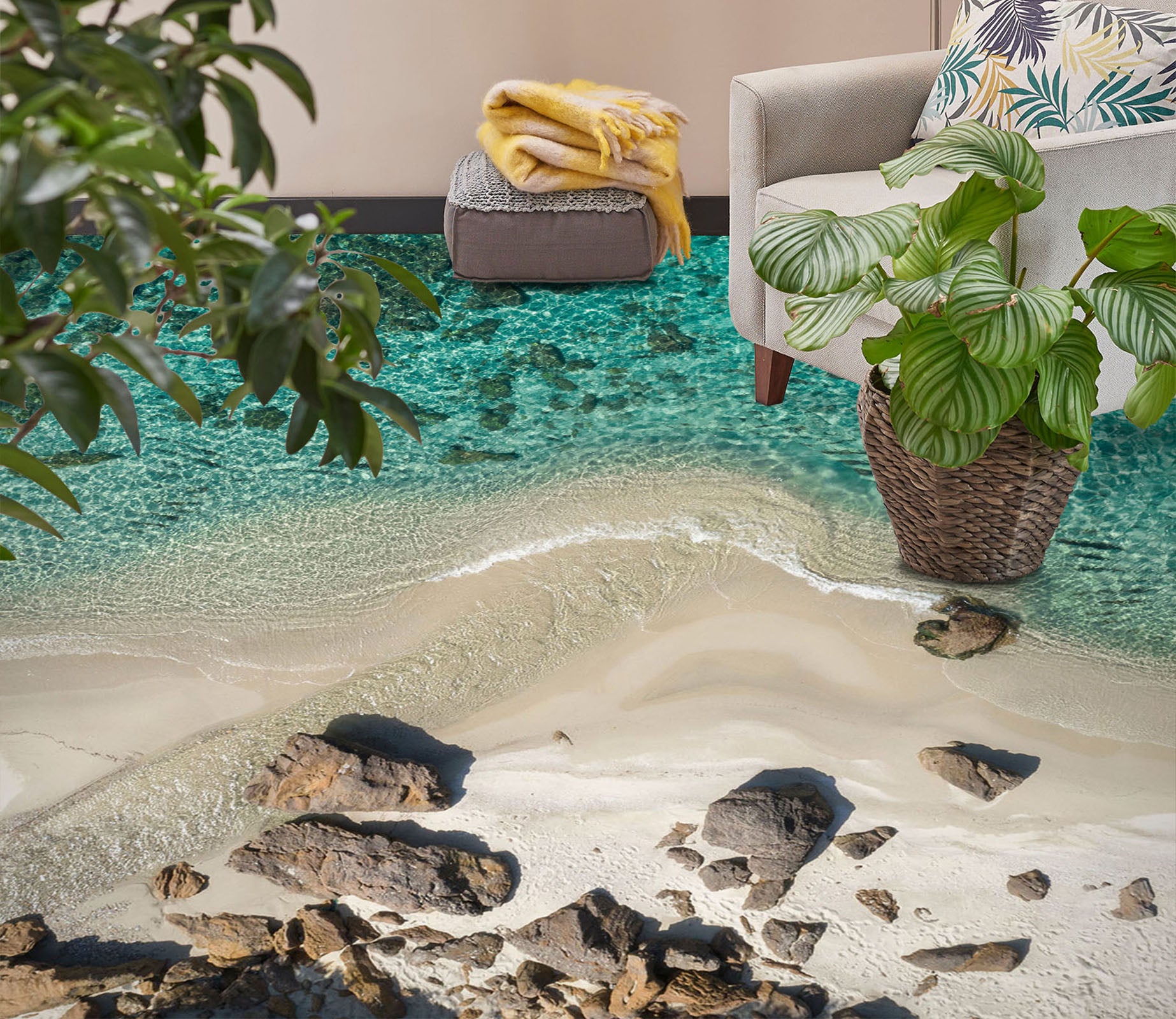 3D Quiet And Cool Sea 847 Floor Mural  Wallpaper Murals Rug & Mat Print Epoxy waterproof bath floor