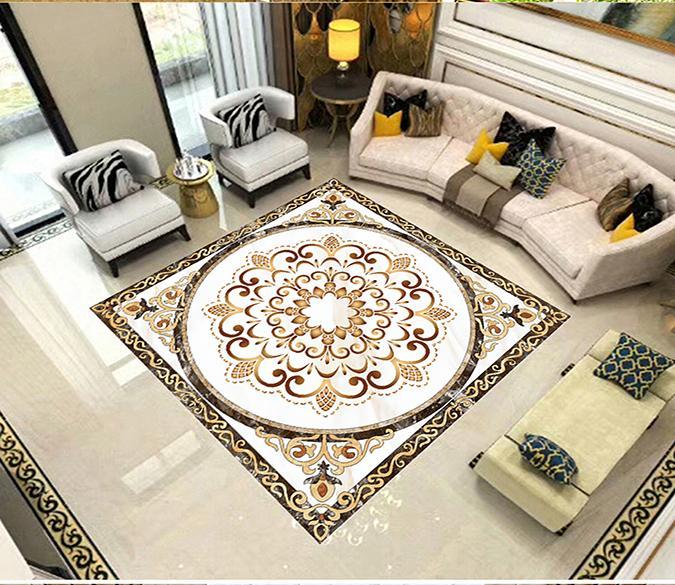 3D Patchwork Of Leaves WG227 Floor Mural Wallpaper AJ Wallpaper 2 