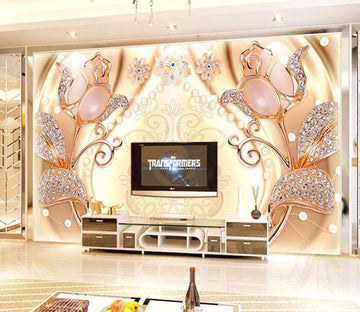 3D Diamond Leaves WC09 Wall Murals Wallpaper AJ Wallpaper 2 