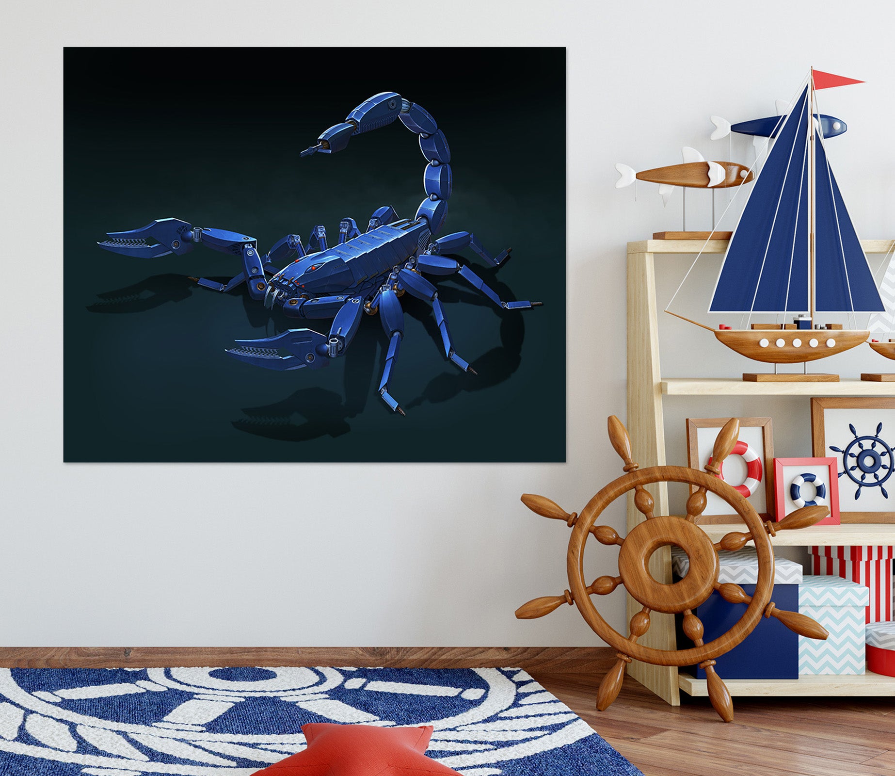 3D Metal Scorpion 053 Vincent Hie Wall Sticker