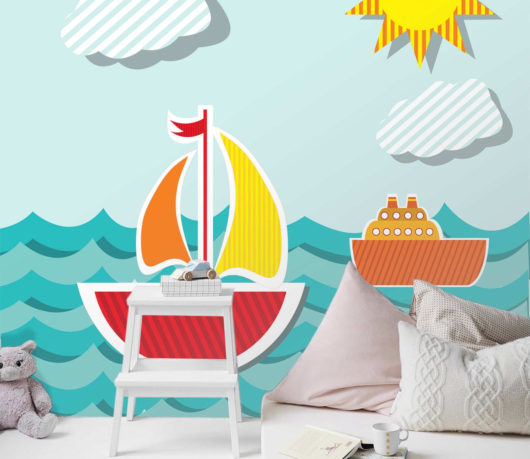 3D Painting Ship 1651 Wall Murals