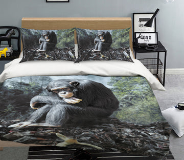 3D Orangutan Forest 022 Bed Pillowcases Quilt