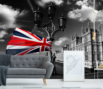 3D National Flag Building 57176 Wall Murals