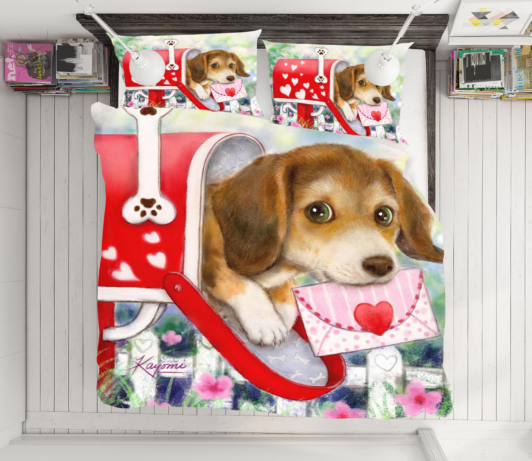 3D Dog Letter 5953 Kayomi Harai Bedding Bed Pillowcases Quilt Cover Duvet Cover