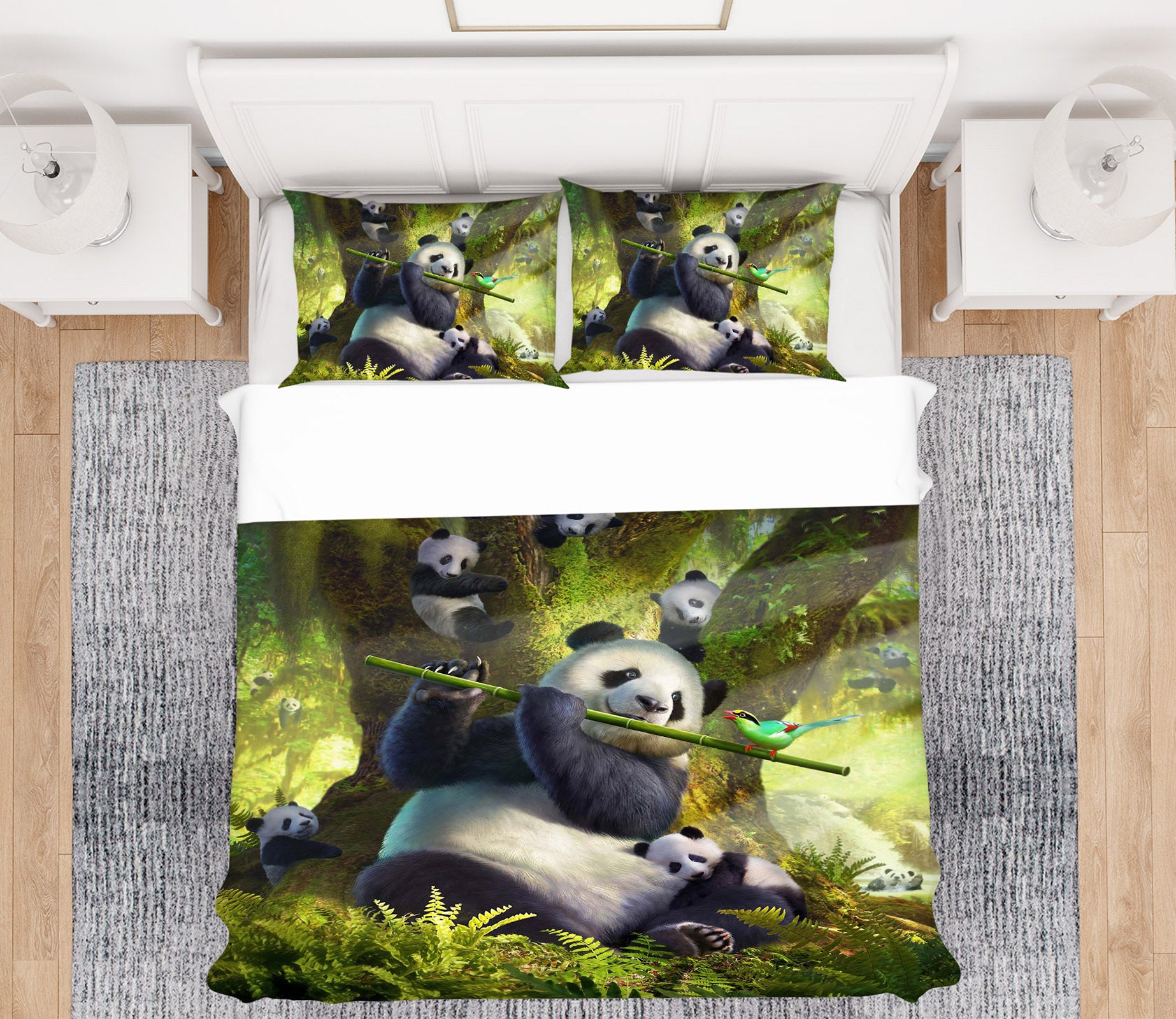 3D Panda Bear 2129 Jerry LoFaro bedding Bed Pillowcases Quilt