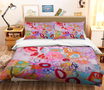 3D Red Circle Bubble 1153 Misako Chida Bedding Bed Pillowcases Quilt Cover Duvet Cover