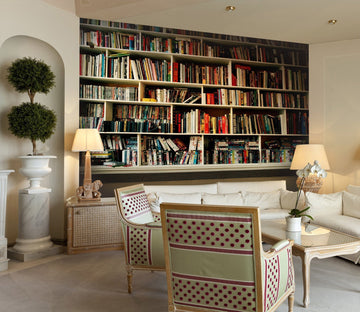 3D bookshelf 16 Wall Murals Wallpaper AJ Wallpaper 