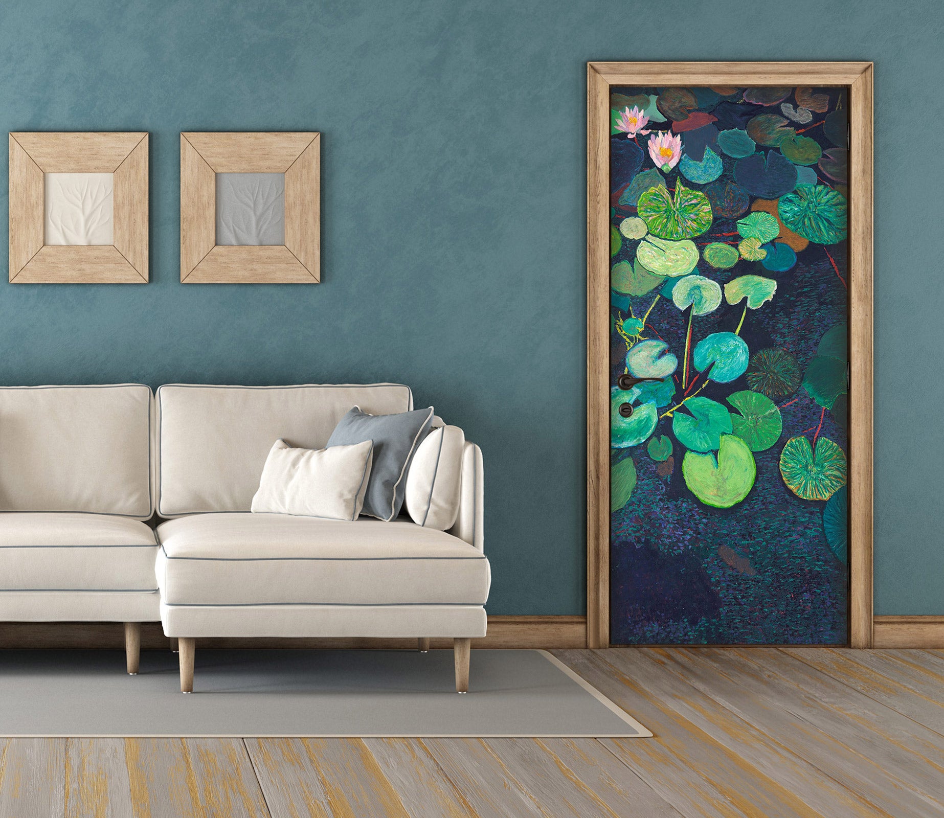 3D Lotus Leaf Pond 93158 Allan P. Friedlander Door Mural