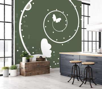 3D White Butterfly 1004 Wall Murals