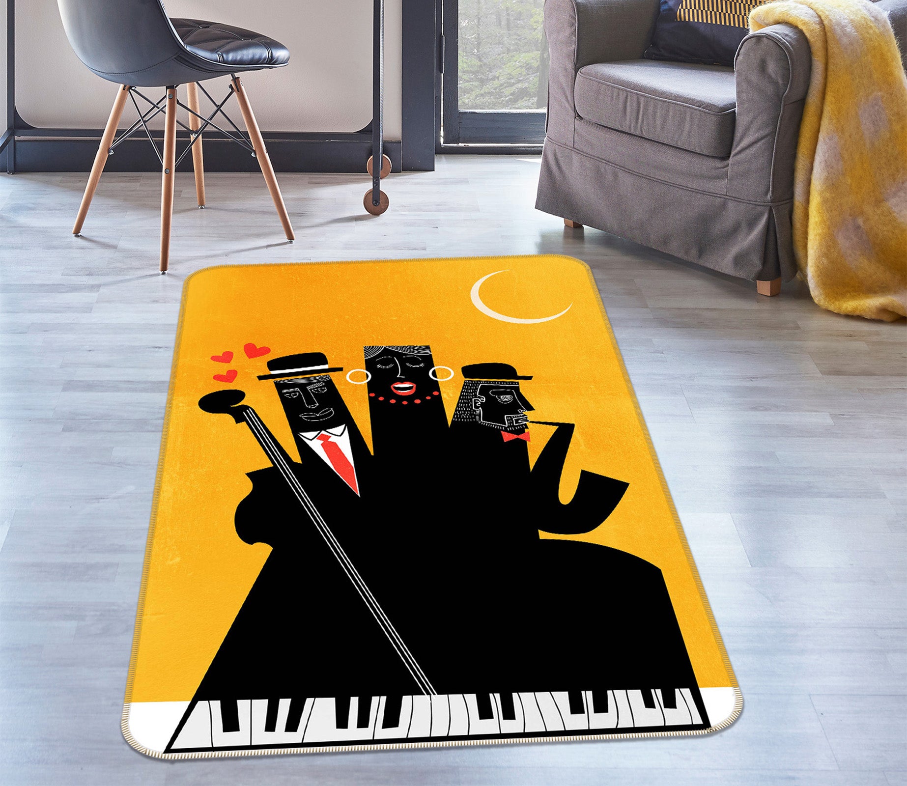 3D Suit Male Pattern 1022 Boris Draschoff Rug Non Slip Rug Mat