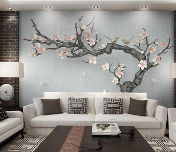 3D Pink Plum WC232 Wall Murals