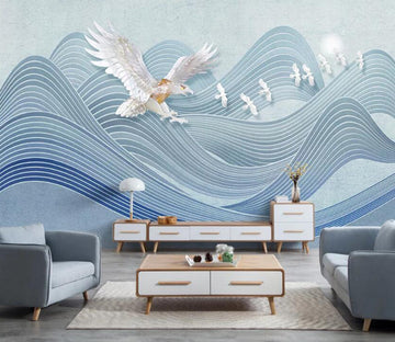 3D Eagle Spreading Wings WC54 Wall Murals Wallpaper AJ Wallpaper 2 