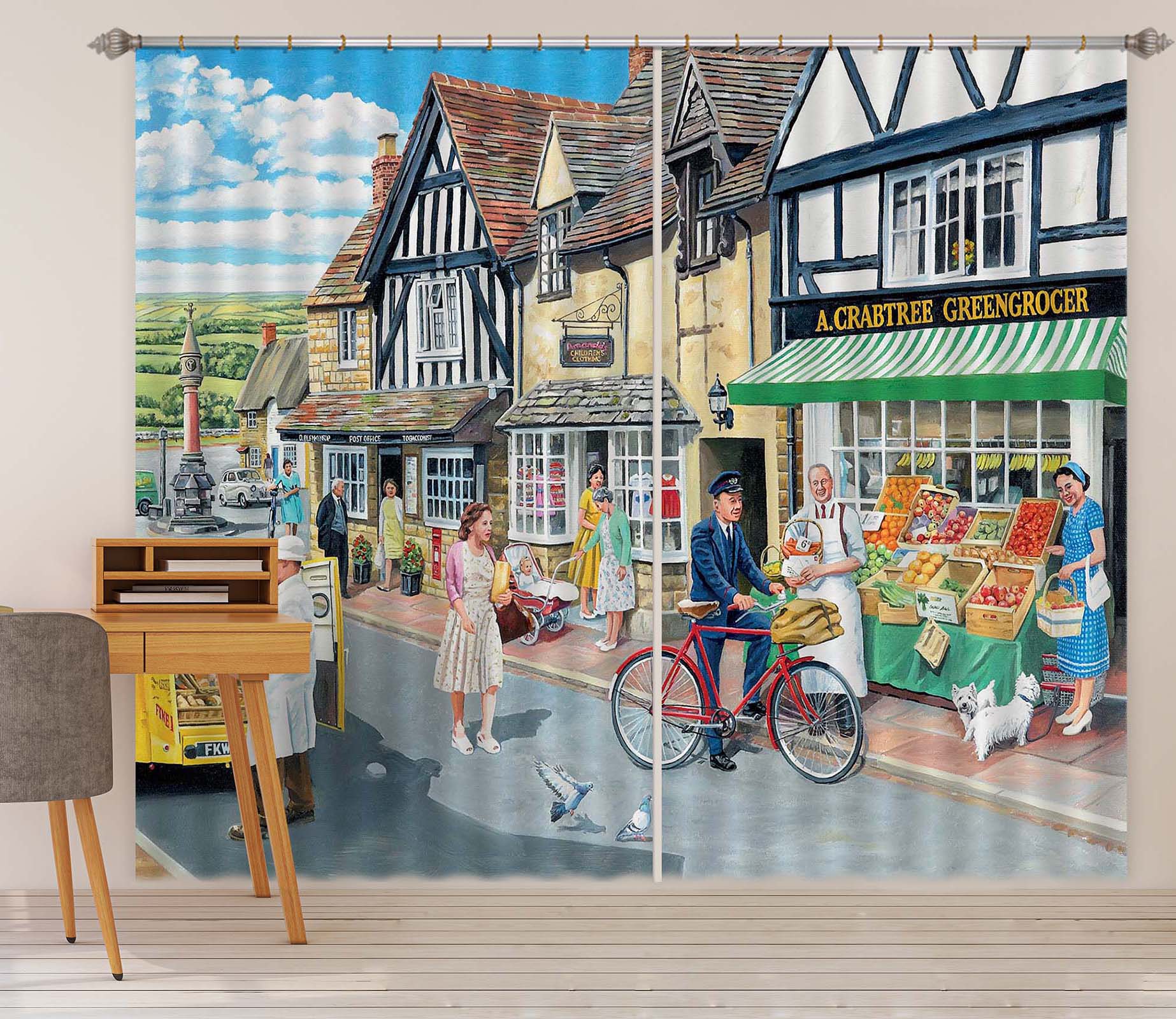 3D Letters For The Greengrocer 075 Trevor Mitchell Curtain Curtains Drapes