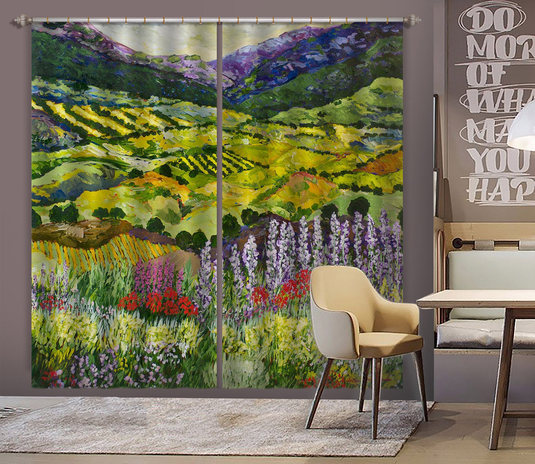 3D Valley Blossoms 168 Allan P. Friedlander Curtain Curtains Drapes
