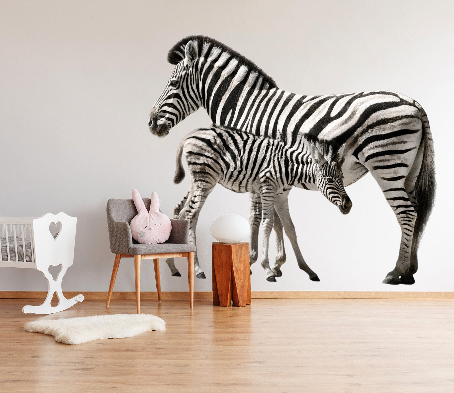3D Playful Zebra 104 Animals Wall Stickers Wallpaper AJ Wallpaper 