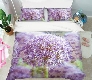 3D Purple Flowers 8606 Assaf Frank Bedding Bed Pillowcases Quilt
