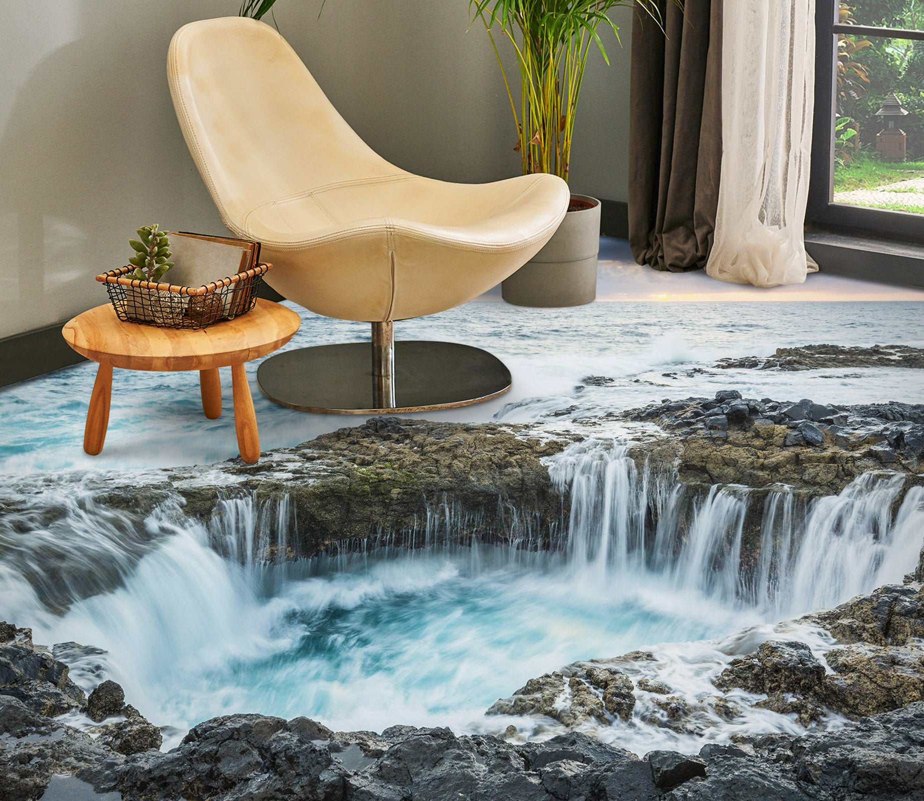 3D Convergence Of The Sea 540 Floor Mural  Wallpaper Murals Rug & Mat Print Epoxy waterproof bath floor