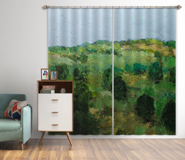 3D Green Forest 202 Allan P. Friedlander Curtain Curtains Drapes