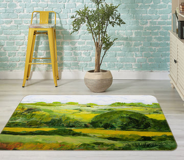 3D Lacey Green 1083 Allan P. Friedlander Rug Non Slip Rug Mat