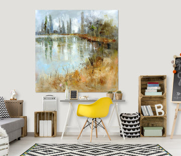 3D Fish Pond Path 013 Anne Farrall Doyle Wall Sticker
