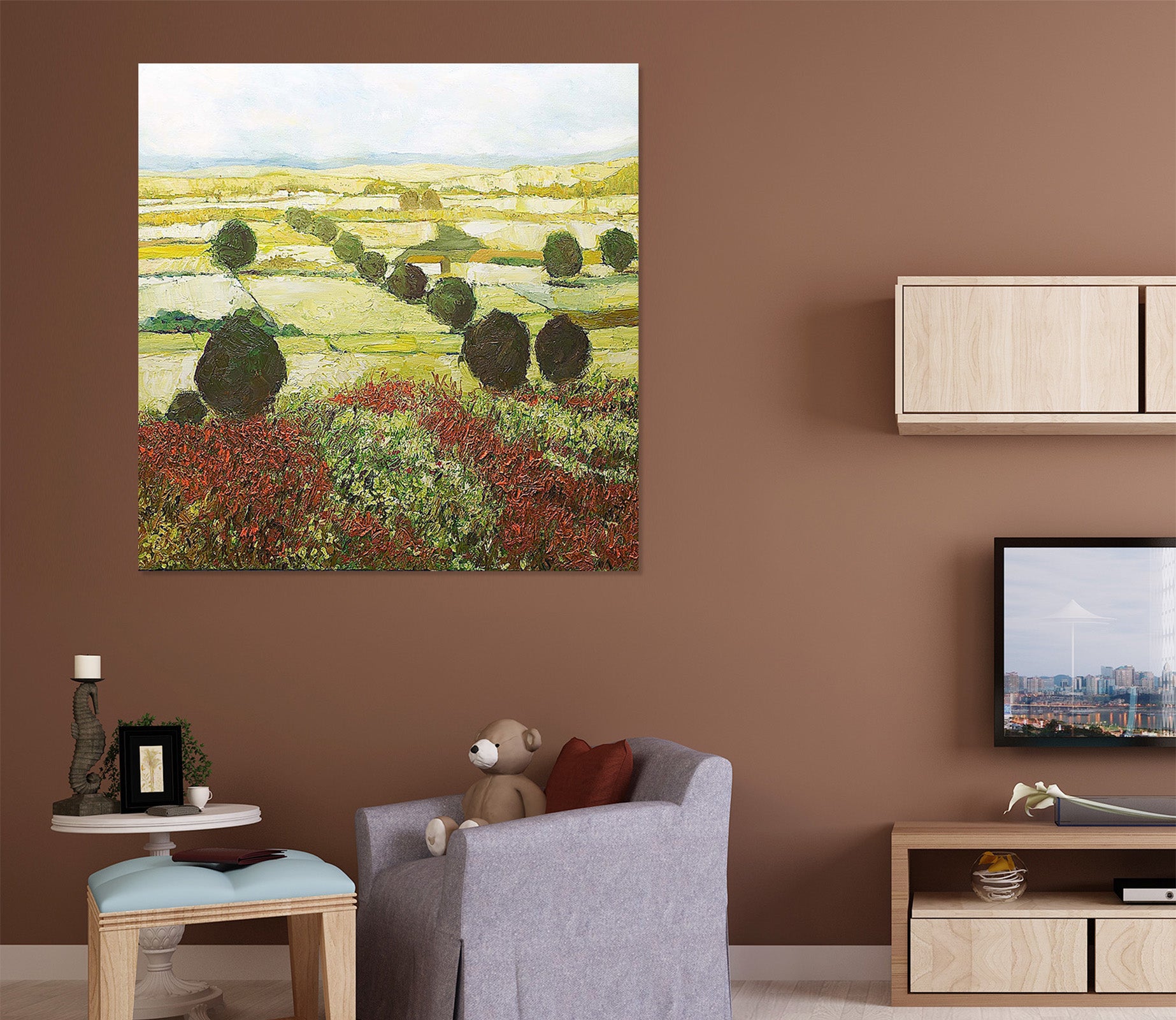 3D Wildflower Valley 109 Allan P. Friedlander Wall Sticker