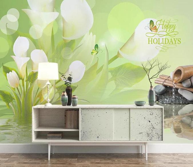 3D Butterfly Flower 564 Wall Murals Wallpaper AJ Wallpaper 2 