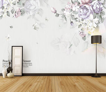 3D Light Ink Flowers 039 Wall Murals