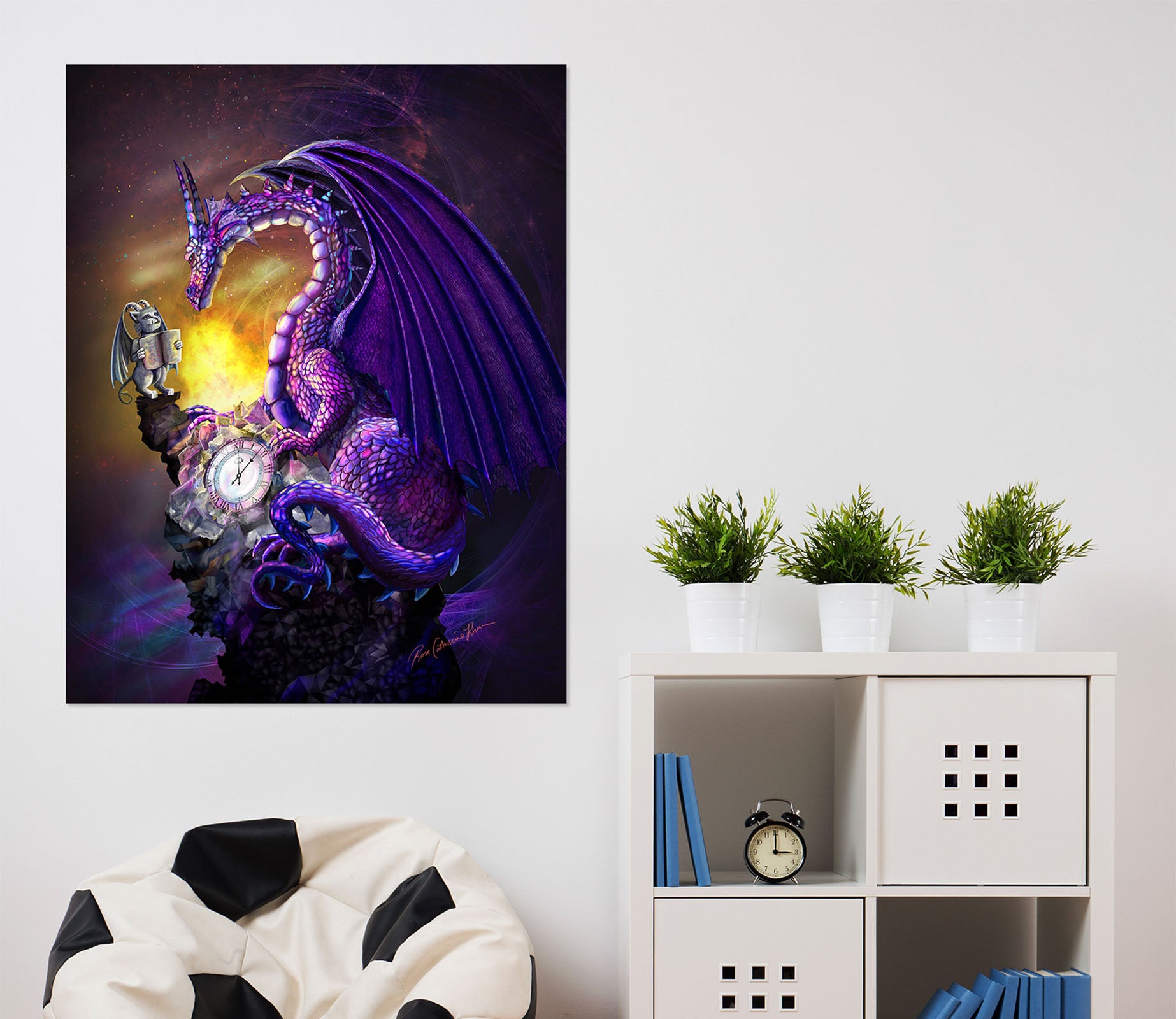 3D Valley Dragon 121 Rose Catherine Khan Wall Sticker