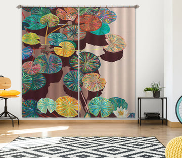 3D Lotus Leaf 280 Allan P. Friedlander Curtain Curtains Drapes