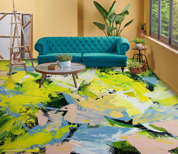 3D Green Pigment Pattern 9668 Allan P. Friedlander Floor Mural  Wallpaper Murals Self-Adhesive Removable Print Epoxy
