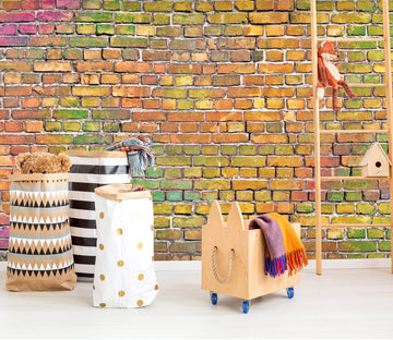 3D Colored Brick Wall 84 Wall Murals