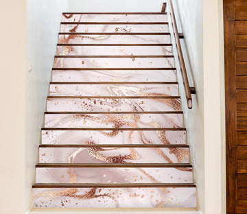 3D Gorgeous Rose Gold 518 Stair Risers
