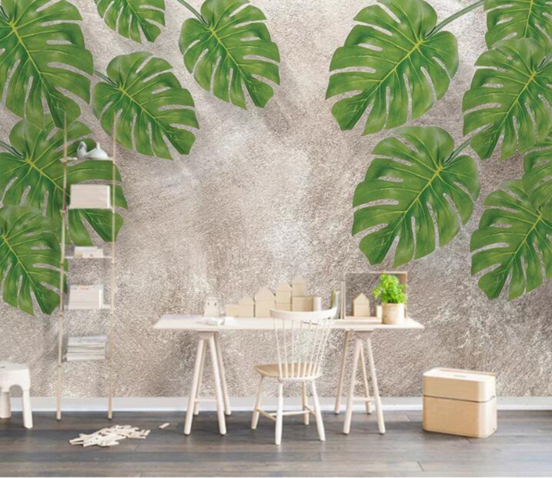 3D Banana Leaf WC04 Wall Murals Wallpaper AJ Wallpaper 2 