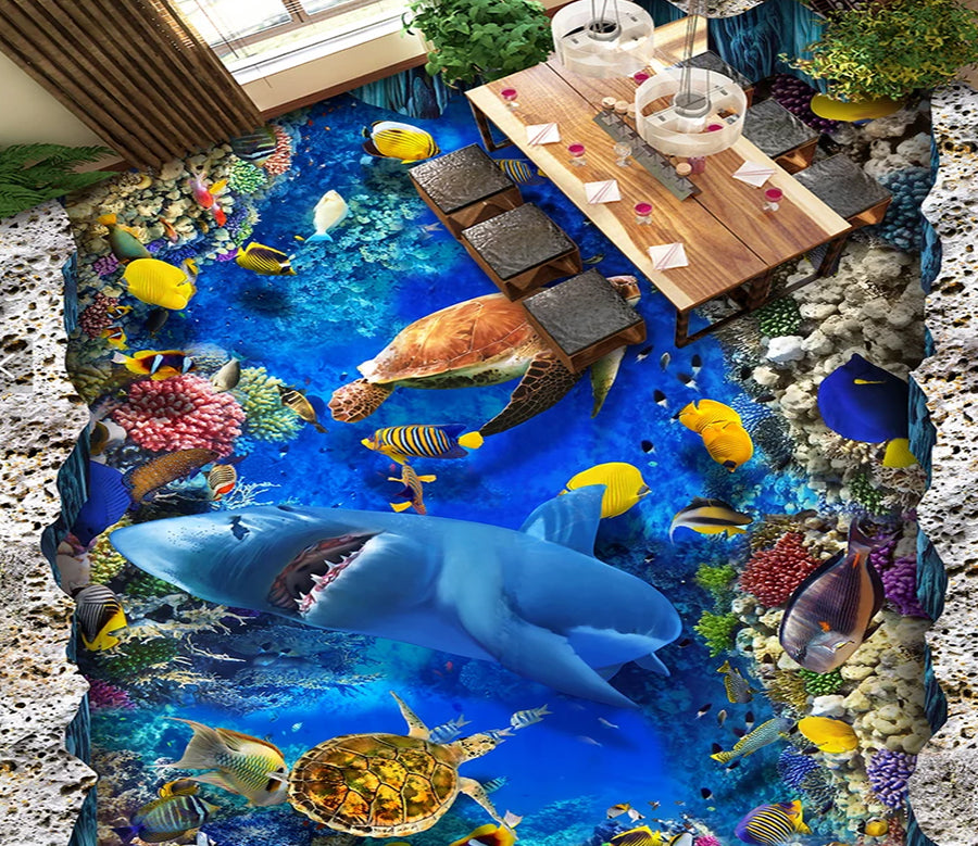 3D Free Seabed 615 Floor Mural  Wallpaper Murals Rug & Mat Print Epoxy waterproof bath floor