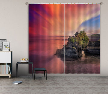 3D Sunset Lake 051 Marco Carmassi Curtain Curtains Drapes