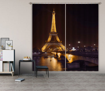 3D Eiffel Tower 003 Assaf Frank Curtain Curtains Drapes