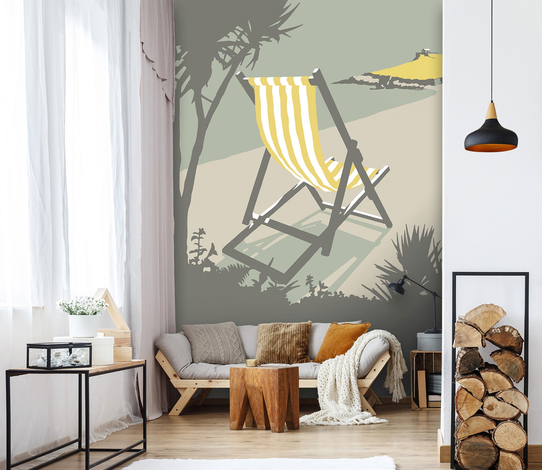 3D St Ives Deckchair 1068 Steve Read Wall Mural Wall Murals