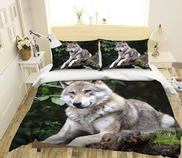 3D Wild Wolf 1954 Bed Pillowcases Quilt