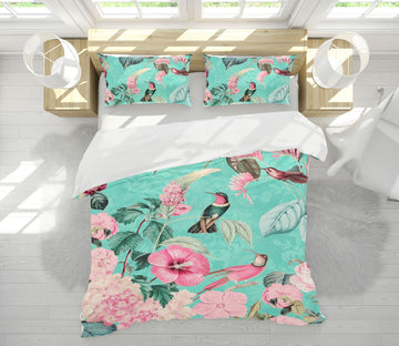 3D Bird Flowers 2120 Andrea haase Bedding Bed Pillowcases Quilt Quiet Covers AJ Creativity Home 
