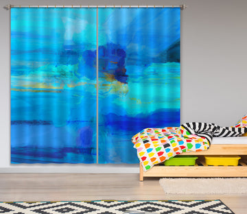 3D Blue Sea 052 Michael Tienhaara Curtain Curtains Drapes