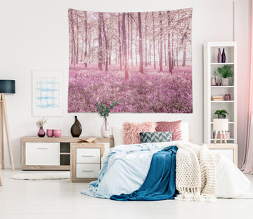 3D Pink Woods Bush 112182 Assaf Frank Tapestry Hanging Cloth Hang