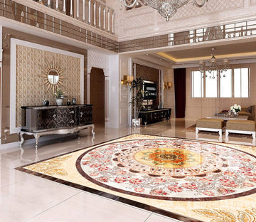 3D Colored Flowers WG320 Floor Mural Wallpaper AJ Wallpaper 2 