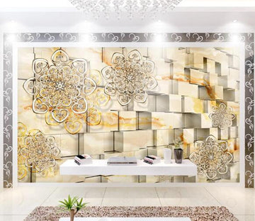 3D Diamond Flower WC06 Wall Murals Wallpaper AJ Wallpaper 2 